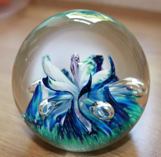 Rare Selkirk Glass 'Pierrot' Paperweight Made In Scotland 1999 2