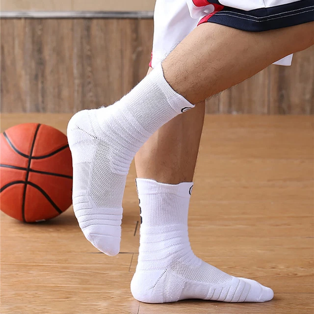Men Casual Socks Compression Stockings Basketball Sports Cycling Training Socks
