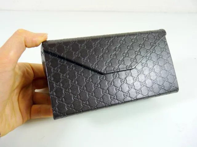 ETUI A LUNETTES de soleil GUCCI vide cuir marron interieur daim gri EUR 49 99 PicClick FR