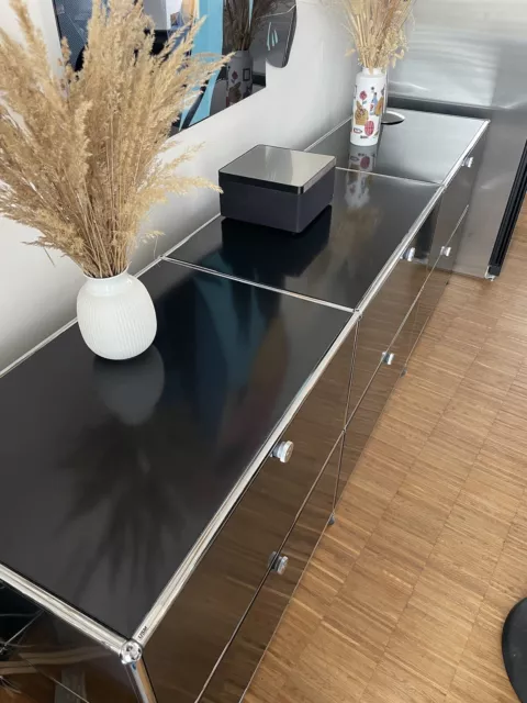 USM HALLER Sideboard 3x2 Klappen Auszüge schwarz Bar Schrank Regal Anrichte