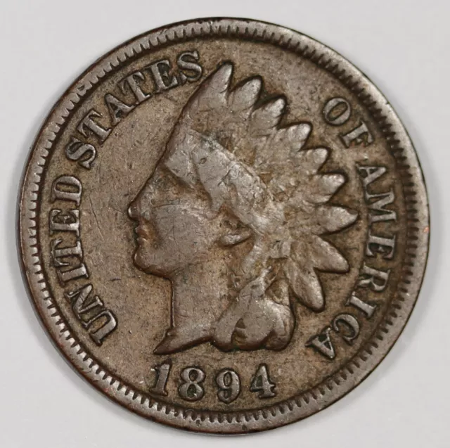 1894 Indian Head Cent.  Fine.  196460