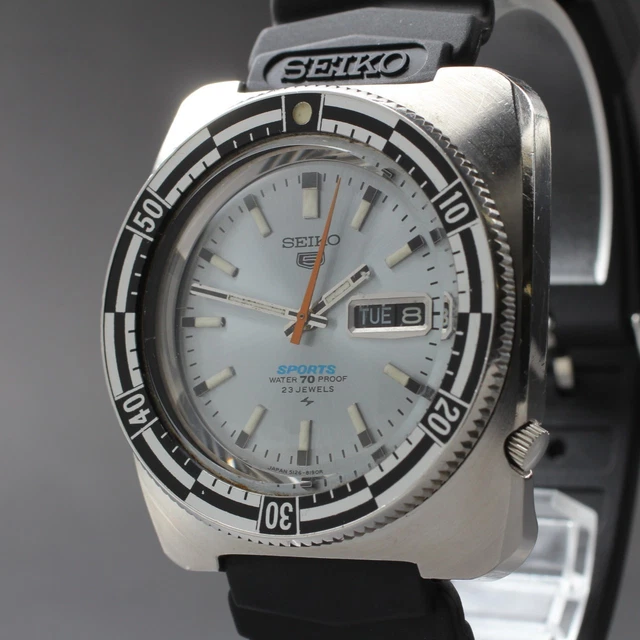 RARE[EXC+5] VINTAGE 1969 SEIKO 5 Sports Rally Diver 5126-8130 Mens AT ...