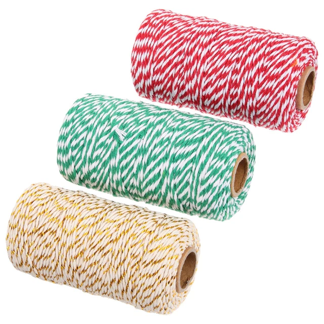 3PCS COTTON ROPE Braided Cotton Cord Christmas Butchers Twine £17.18 ...