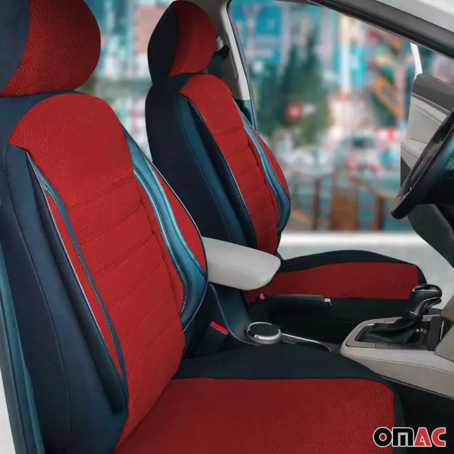 Sitzbezug fürs Auto passend Nissan Qashqai in Schwarz-Rot