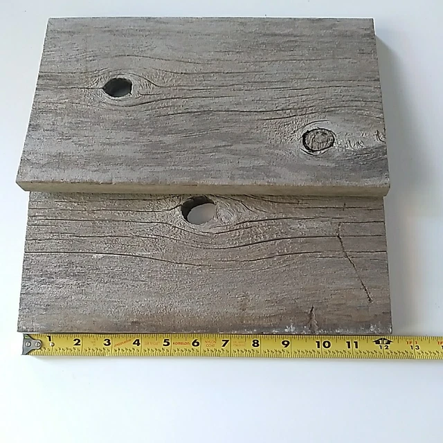 12" Reclaimed Old Fence Wood Planks Crafts Distressed Set Of 2 Boards 3