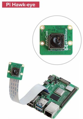 64mp hawk eye autofocus camera module for raspberry pi
