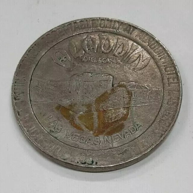 1997 Aladdin Hotel & Casino Used $1 Gaming Token from Las Vegas, Nevada