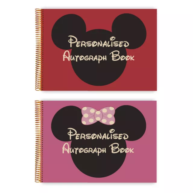 Personalised Splash Disney Autograph Book, Mickey or Minnie Mouse