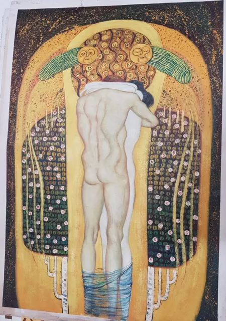 IL BACIO DI Gustav Klimt, falso d'autore grandi dimensioni cm166x 126 EUR  499,00 - PicClick IT