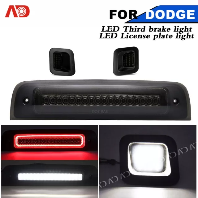 Strobe Smoked LED High Mount 3rd Brake Light For 09-18 Dodge RAM 1500 2500 3500