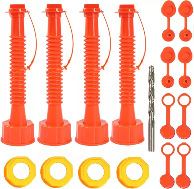 Gas Can Spout Replacement Improved Design Flexible Pour Nozzle Kit with Gasket