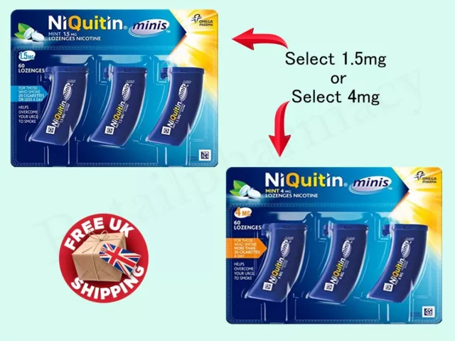 NiQuitin Minis Pastilles Menthe 4mg/1.5mg Avec Multiple Ballage Expire 09-2024
