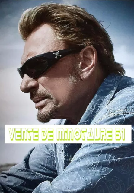 JOHNNY HALLYDAY AVEC lunettes noir affiche plastifiee EUR 6 00 PicClick FR
