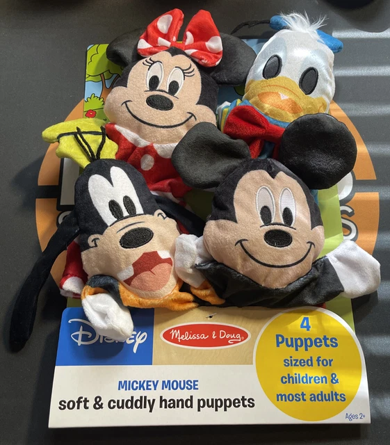 MELISSA & DOUG Disney Soft Hand Puppets Mickey Minnie Mouse Donald Duck