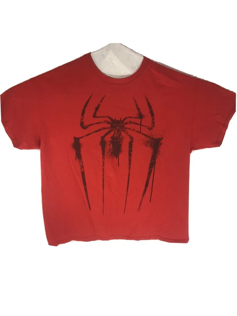 Amazing Spiderman Movie Logo Adult T Shirt XL 46/48 red 100 % cotton Men 2012