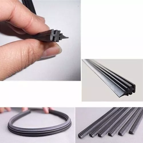 2PCS 24.5" 6mm Car Bus Rubber Universal Frameless Windshield Wiper Blade Refill