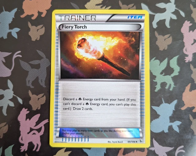 Fiery Torch 89/106 Sheen Holo Exclusive XY Flashfire Pokemon Card NM/Exc