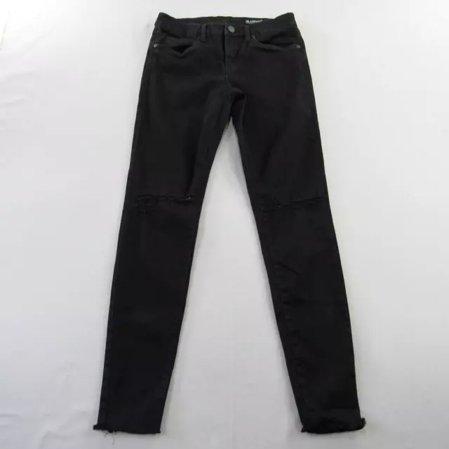 Blank NYC Jeans Womens Size 28 Black Skinny Classique Distressed Raw Hem