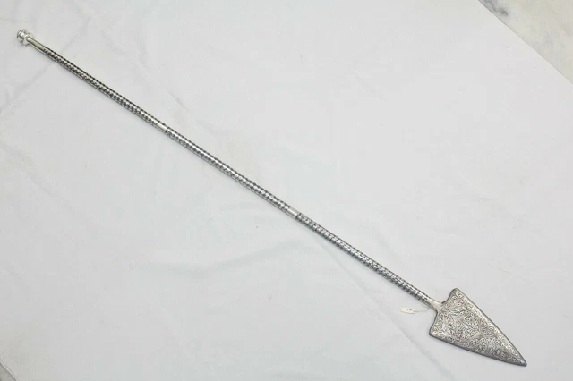 Spear Bhala Forgé à la Main Acier Pure Argent Bidaree Travail Décor Maison B411