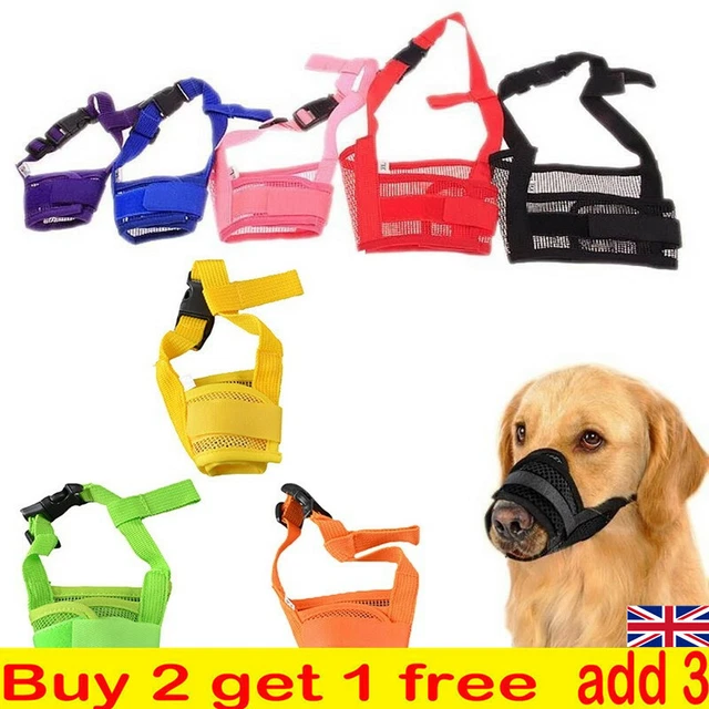 1x Pet Dog Adjustable Mask Anti Mesh Bite Bark Chew Grooming Muzzle Mouth Softs