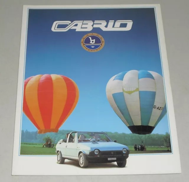 Prospekt / Brochure Fiat Ritmo Bertone Cabrio