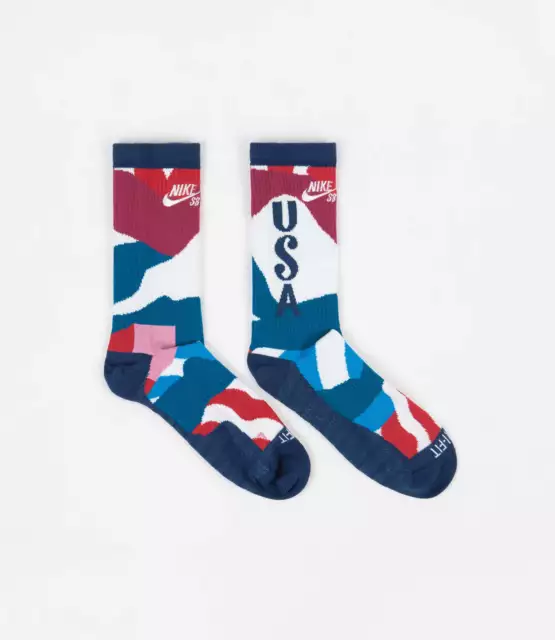 Nike SB Everyday Max x Parra USA Olympic Federation Crew Skate Socks Size 8-12 L