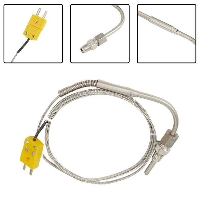 Sensore Temperatura Gas Di Scarico EGT Tipo K Con Cavo 1-5 Metri (Senza Marca)