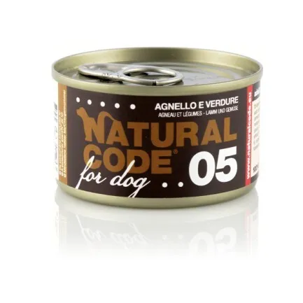 Natural Code For Dog Cibo Umido per Cani - 05 Agnello e Verdure - 12x90 gr
