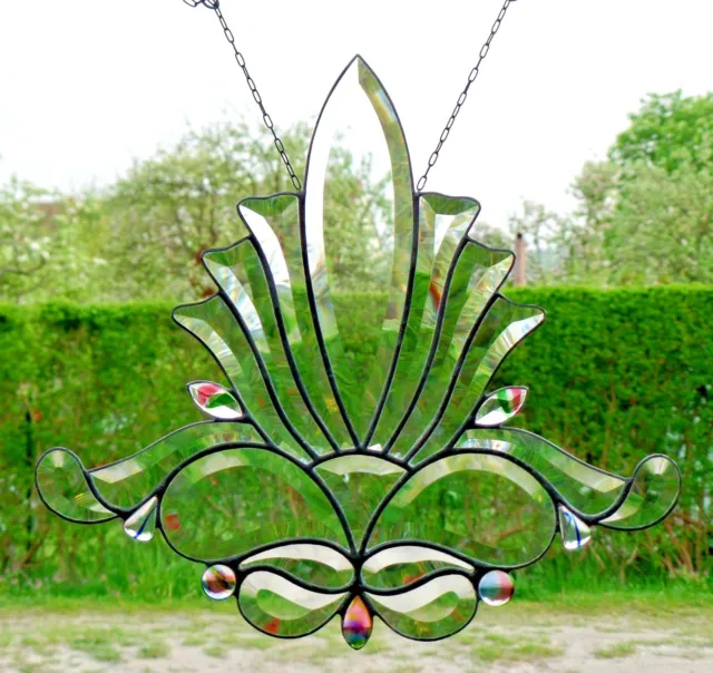 Bleiverglasung Bleiglas Suncatcher Facetten-  Fensterbild, in Tiffany