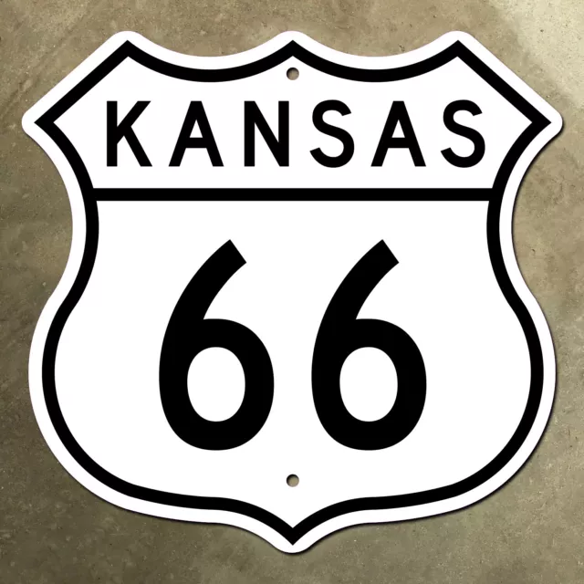 Kansas US route 66 highway marker sign mother road Galena Baxter Springs 1954