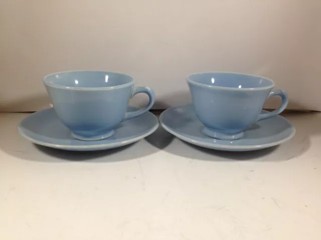 Taylor Smith Taylor Lu-Ray Pastels Blue Cup and Saucer one Pair