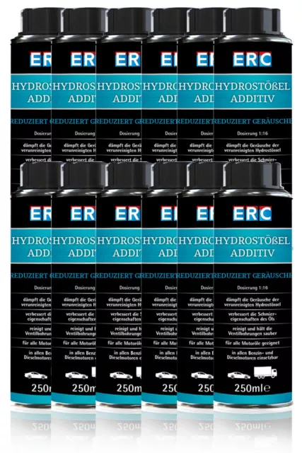 ERC HYDRO POUSSOIR Hydraulique Additif 12x250ml Essence Diesel Voiture  Camion EUR 127,38 - PicClick FR