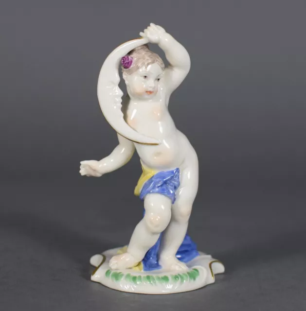 Nymphenburg Bustelli Auliczek Putto Luna Gottheit Figur figure Figurine Mond