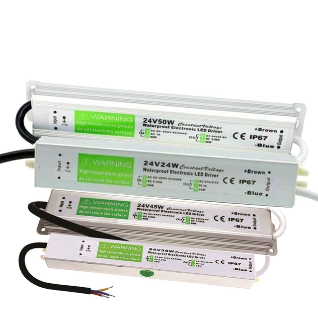 Alimentation LED IP67 240V Vers 24V DC - Imperméable - Pour Bandeaux LED Extérieurs