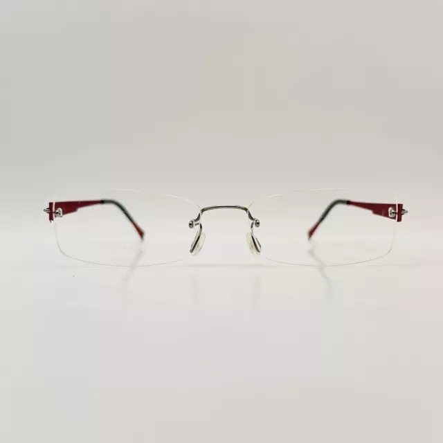 Lindberg Lunettes Femme Carré Rouge Argent Spirit Titanium Mod. 2088 Neuf