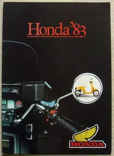 HONDA MOTORCYCLES Sales Brochure 1983 CBX1000 GL1100 VF750F CX650E CM250T CB100N