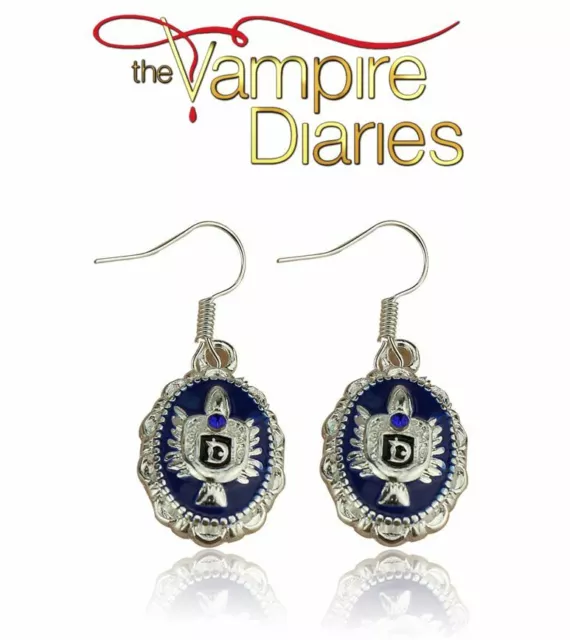 The Vampire Diaries Elena/Caroline/Bella, antikes silberne Oberfläche, Lapis, Tropfen