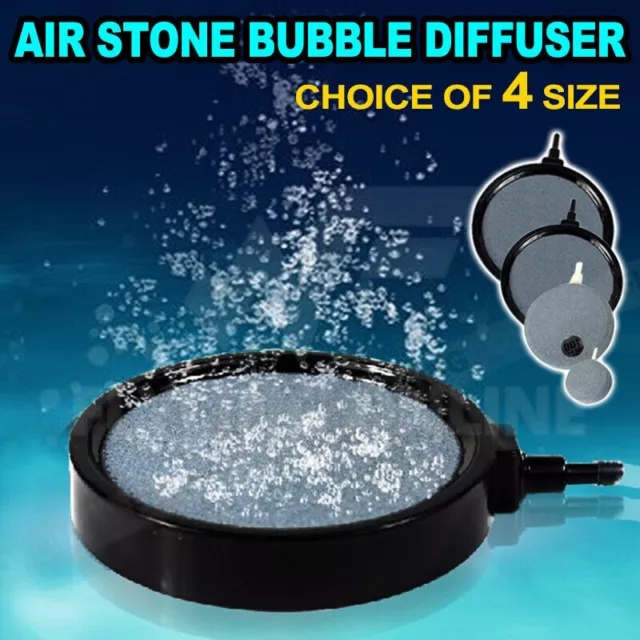 Air Bubble Diffuser Disk Stone Aquarium Aerator Fish Tank Hydroponics Oxygen