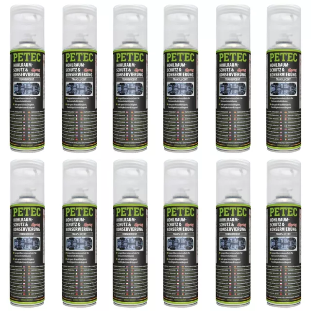 Petec 12x Hohlraumschutz & -Konservierung Spray 500ml