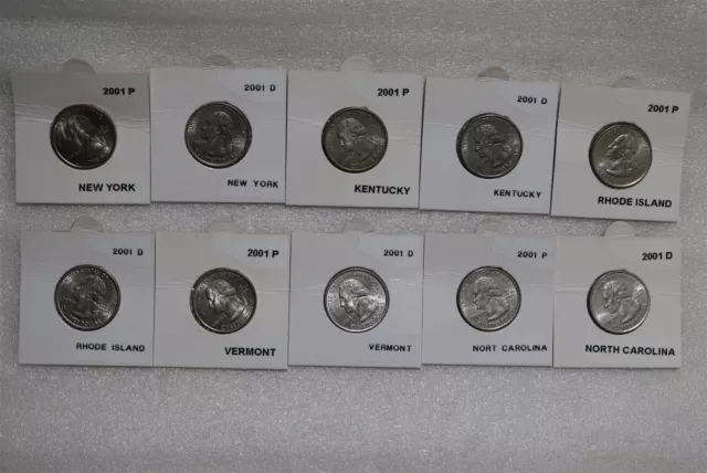 Usa Quarters From 2001 Collection B49 #1044