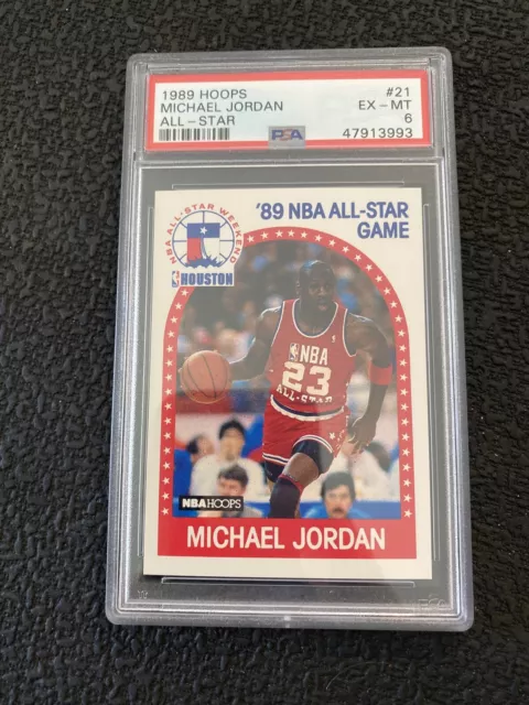 Michael Jordan PSA 6 Collector Card 1989 Hoops #21 Last Dance INVEST Man Cave