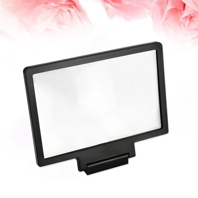 Loupe-support Pour Téléphone - Agrandissement écran 2 à 3x, 18x12cm - Pour Films, Lecture - Sans Alimentation, Portable - 4