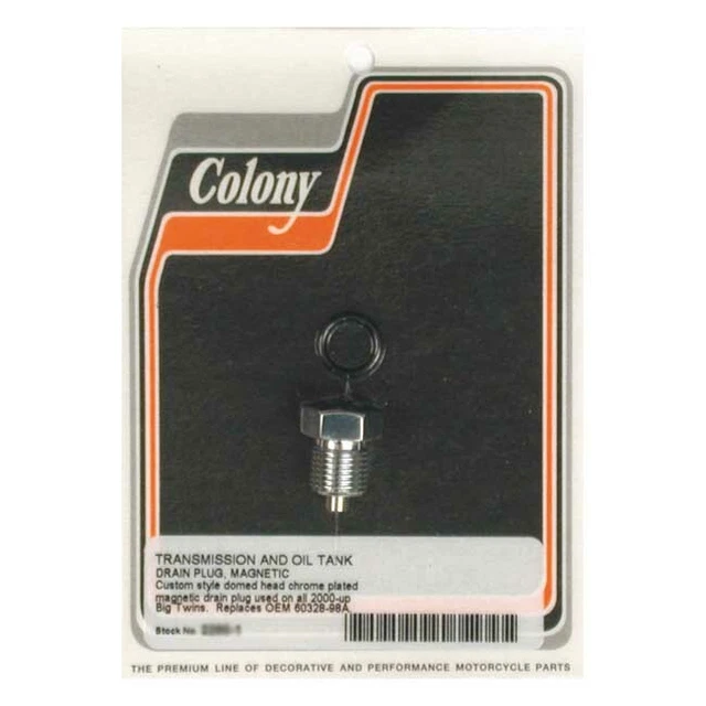 COLONY CHROME OIL tank Drain Plug HarleyDavidson Softail 00