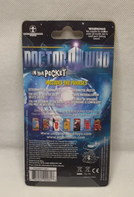 Doctor Who Talking Voice Keychain In Your Pocket 6 Sound Effects OOP See Descrip