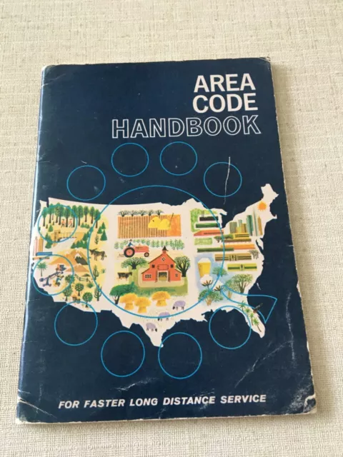 VTG 1962 Bell Telephone Area Code Handbook Long Distance Service