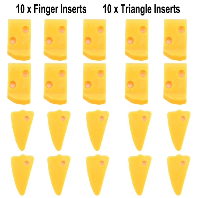 Inserti premium senza leva per cambia pneumatici 20 pz set dita e triangolo