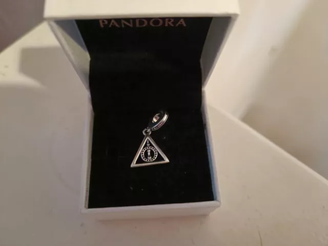NEW/TAGS AUTHENTIC PANDORA SILVER CHARM HARRY POTTER DEATHLY HALLOWS  #799126C01