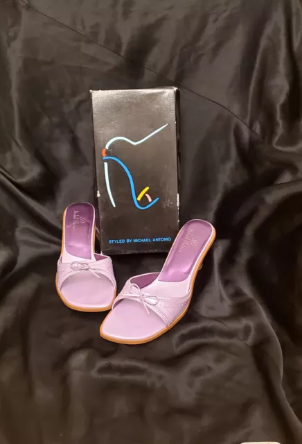 Michael Antonio Purple Womens slip-on Sandal size 9 NEW in box