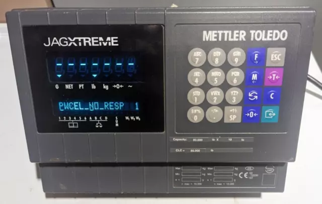 METTLER TOLEDO JAGXTREME  JXGA3000000 SCALE terminal display