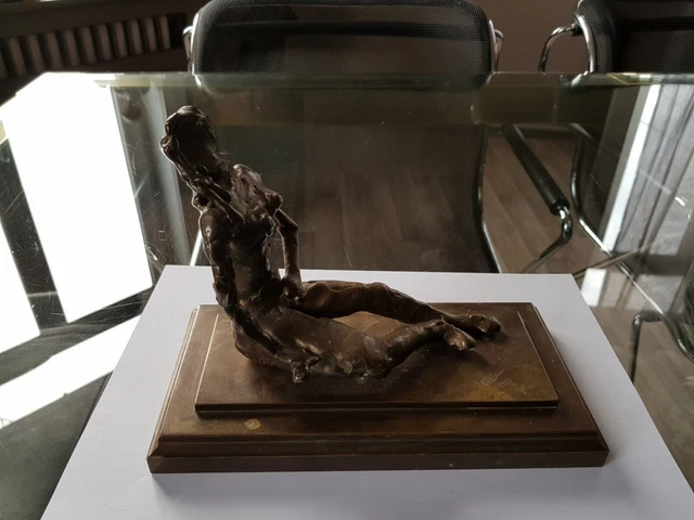Bronze Femme Schlangenfrau Contorsionniste Acrobatique Contortioniste Art 395188631796